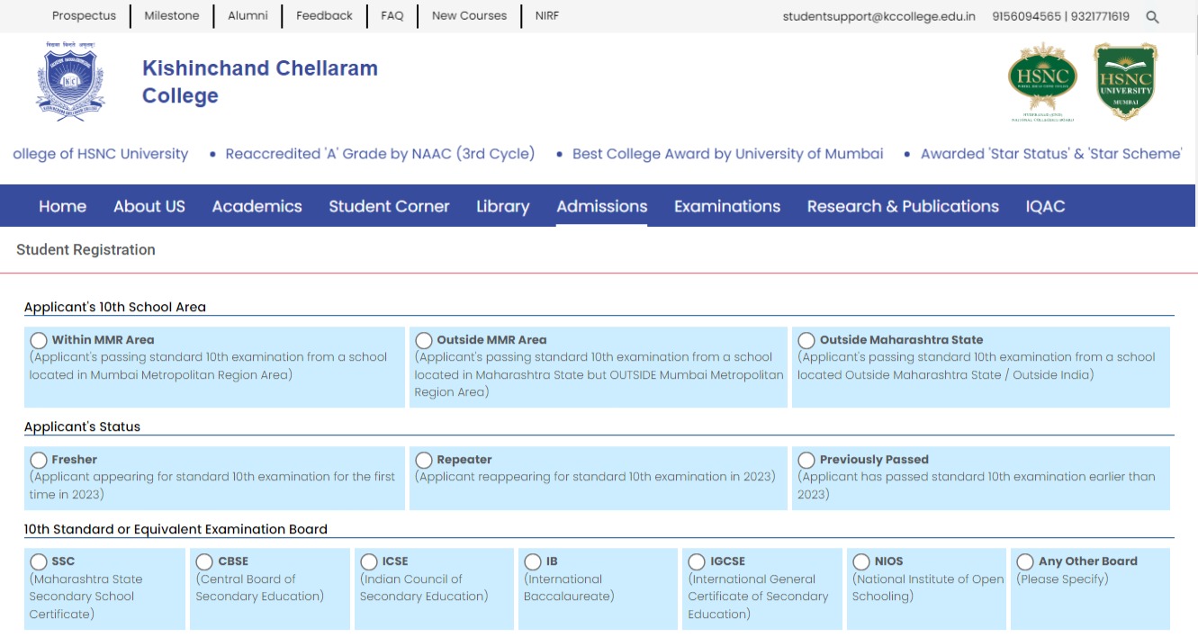KC College Admission