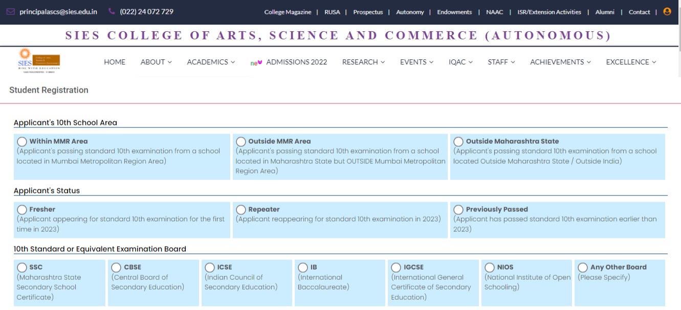 Sies College Sion Admission